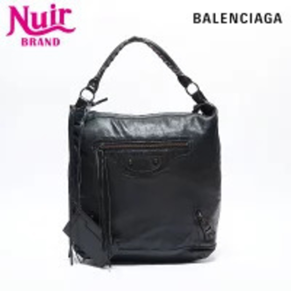 Balenciaga The Day Leather Shoulder Bag Black - Picture 1 of 13